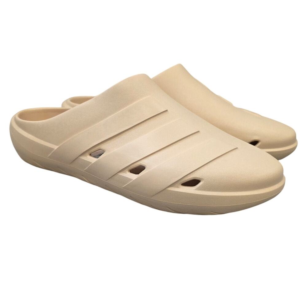 Adidas Adilette Clogs Mens 13 Wonder White Slip On Comfort Sandals